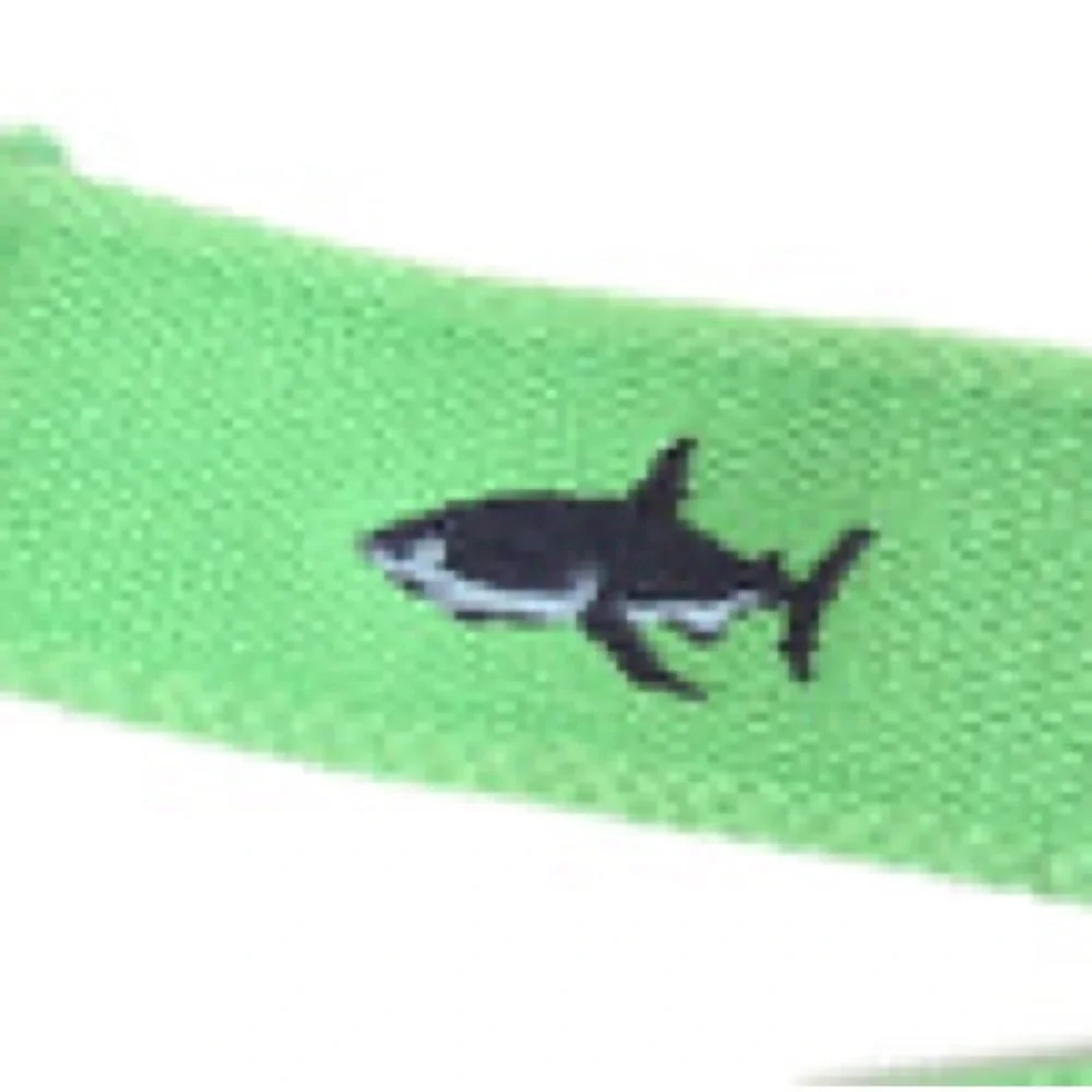 Vintage Green & Blue Embroidered Shark Child's Belt Size S/M 32”